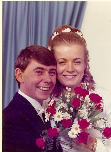 Brudeparet Inger Johanne Rønninng og Terje Rønning i 1972