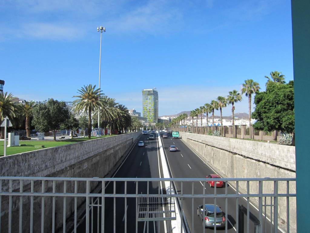 Hovedveien inn til Las Palmas. Vakkert, ikke sant?