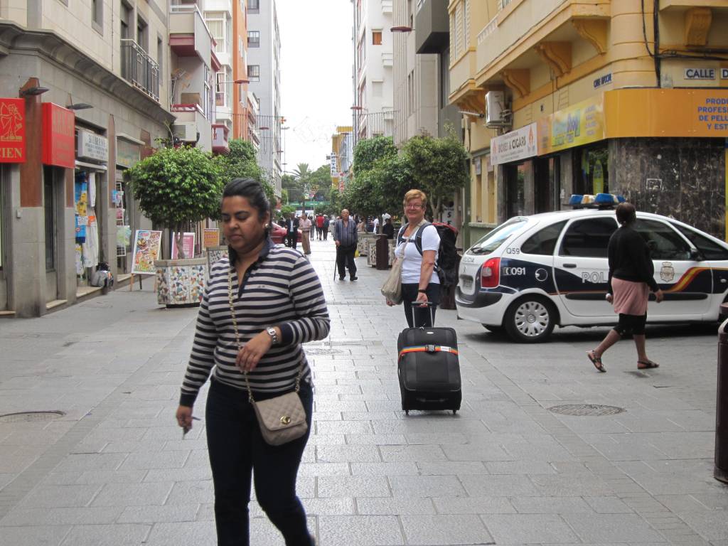 Vi er på vei mot Parque de Catalina og busstasjonen.