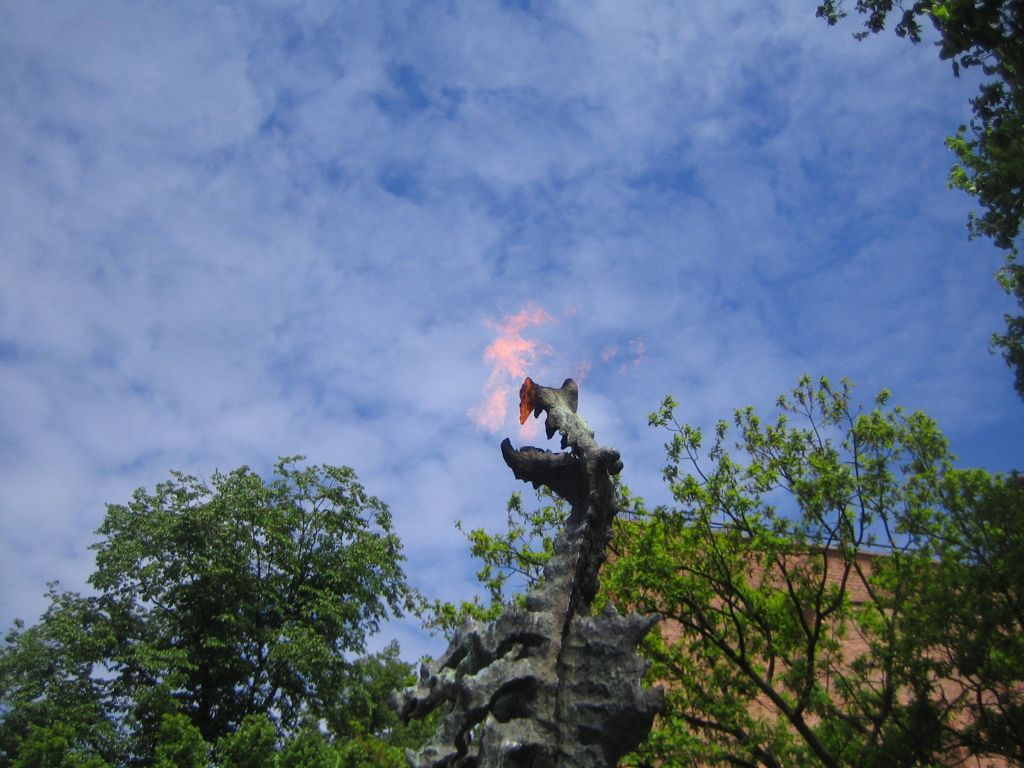 2011 05 17 (22) - Dragen Smok Wavelski under Krakow - 2 Dragen Smok Wawelski blåser ild